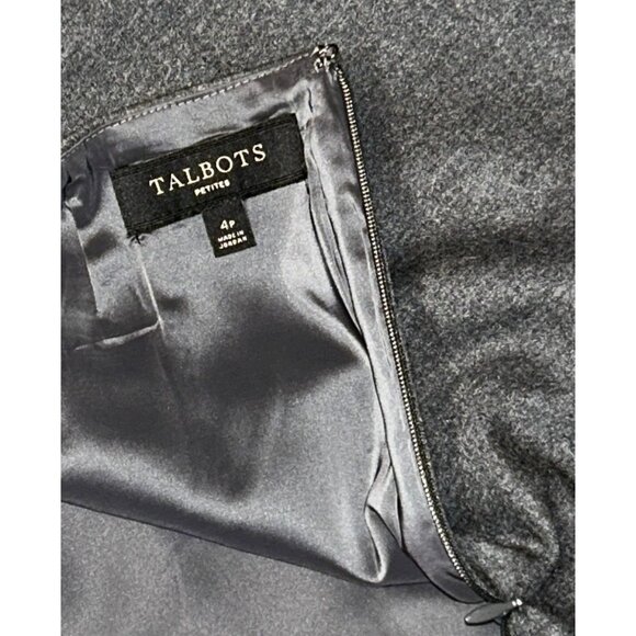 Talbots Wool Blend Professional Pencil Skirt in Heather Shadow Size 4P - Picture 4 of 4